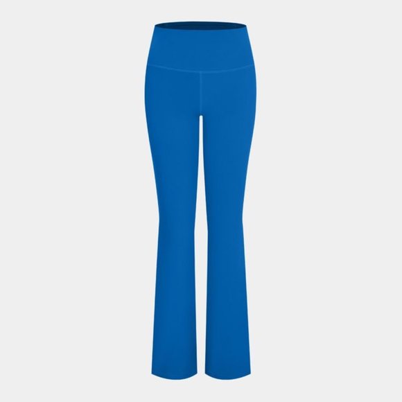 Halara High Waisted Back Pocket Plain Sight Flare Legging in Victoria Blue - Picture 5 of 6